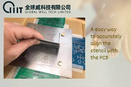 A easy way to accurately align the stencil with the PCB