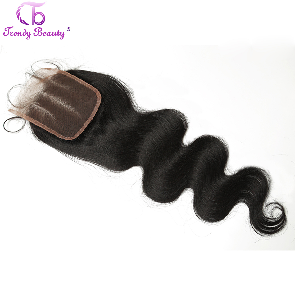 Trendy Beauty Peruvian Lace Closure 44 Swiss Lace Body Wave Color