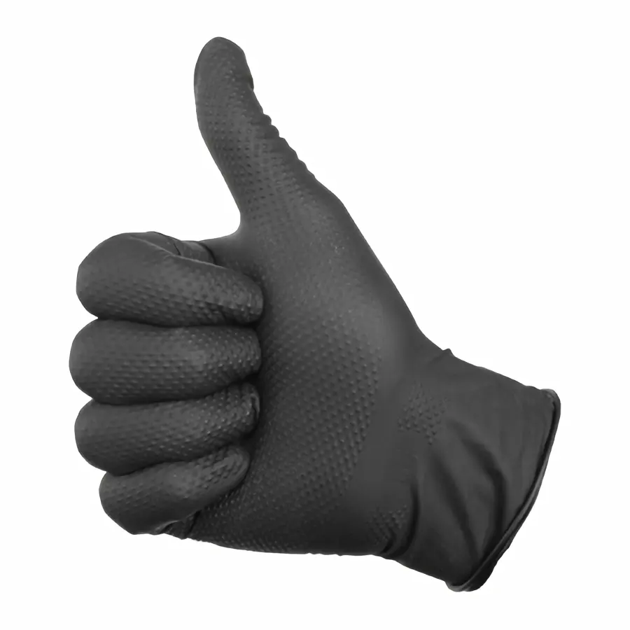 Black Barbecue Gloves Powder Free Pure Nitrile Gloves Food Service 
