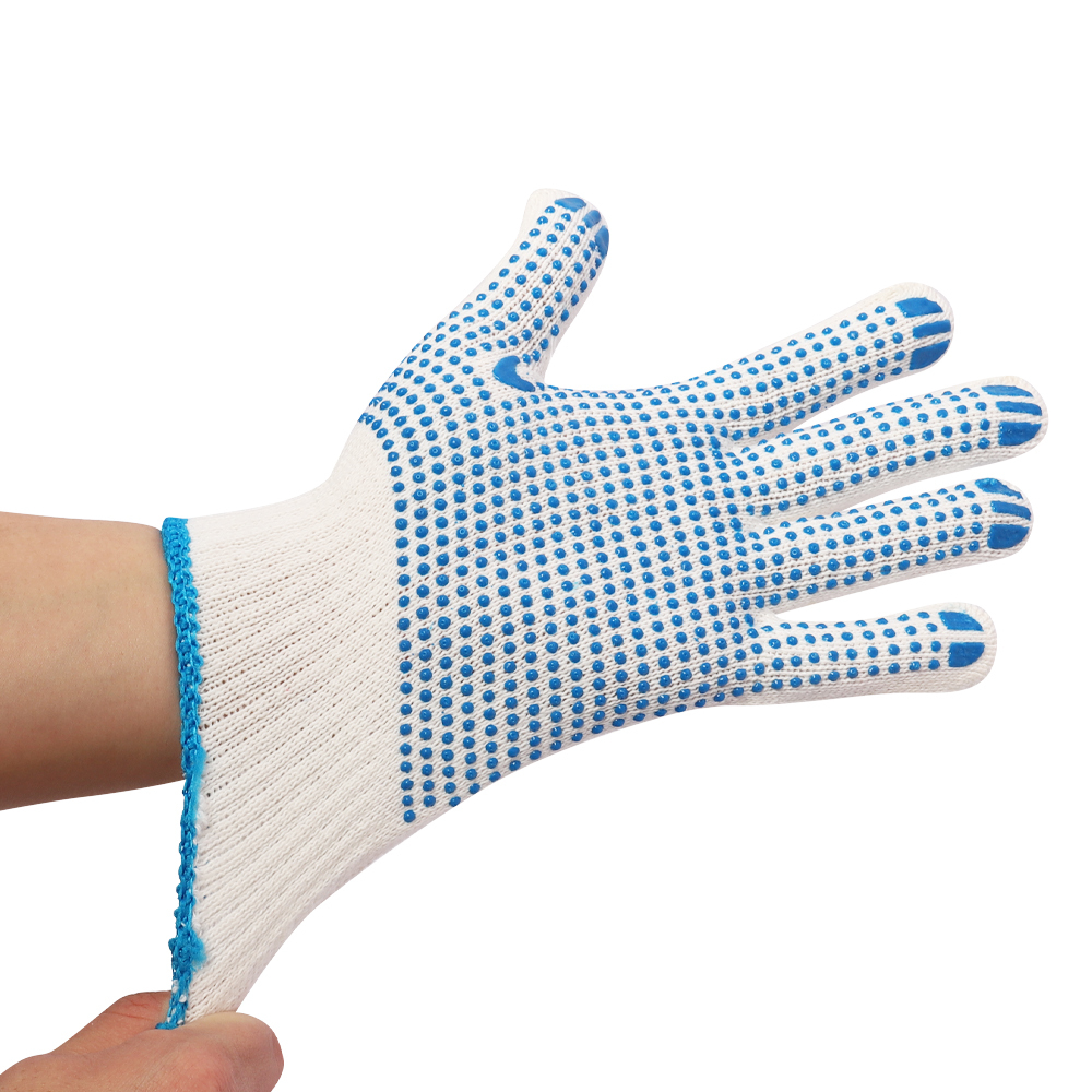 Customization General Purpose Work Gloves Water Proof Gloves Gardening Work Welding Cotton Safety Hand Work Gloves White