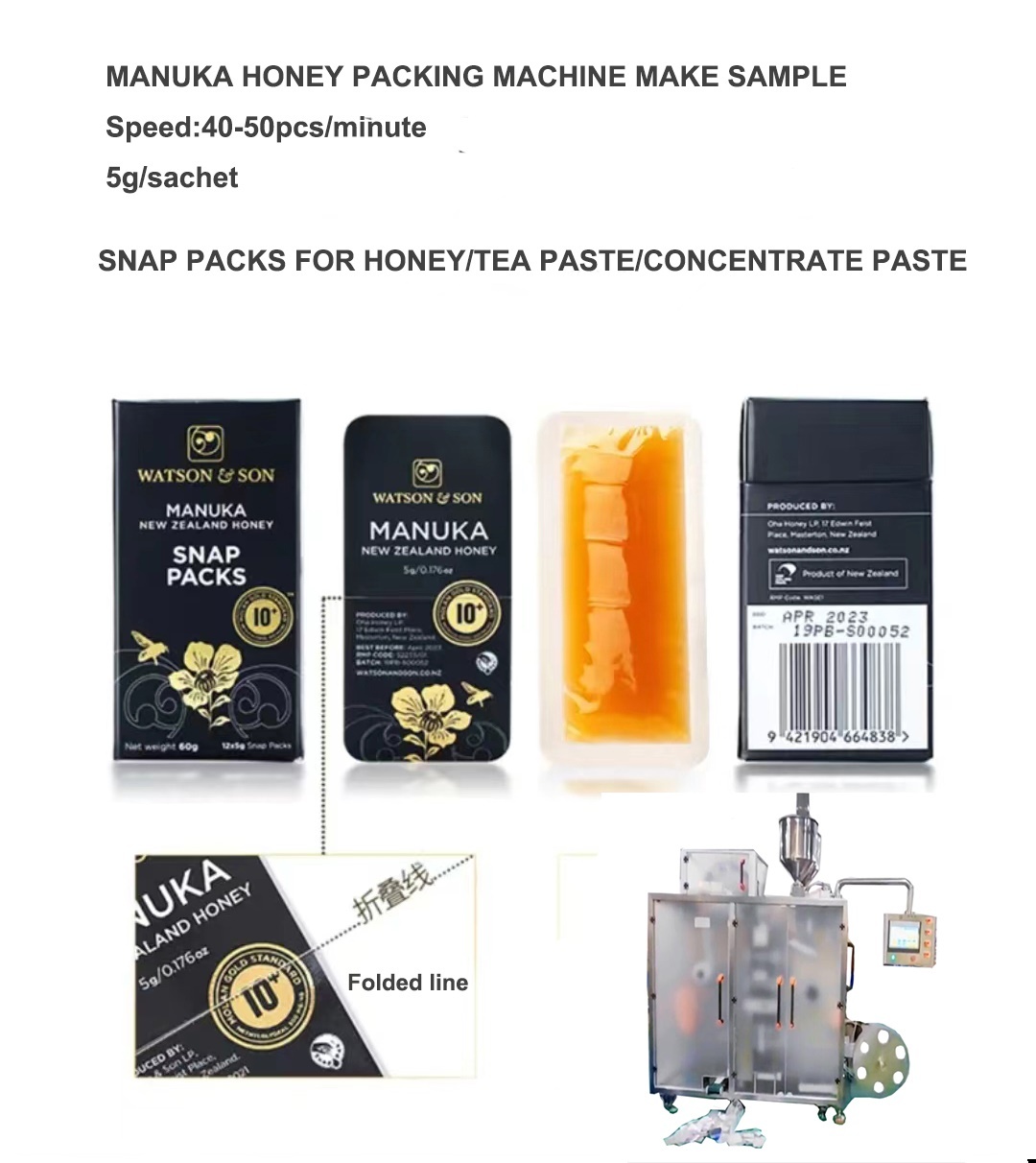Snap Card Honey Packing Machine
