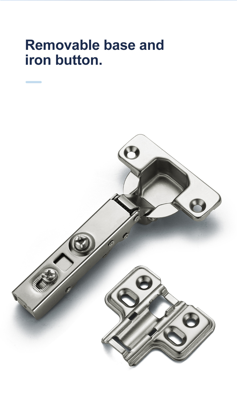 Hydraulic Door Hinge Clip On Soft Closing Hinges Cabinet Door Hardware 4 Hole Hinge