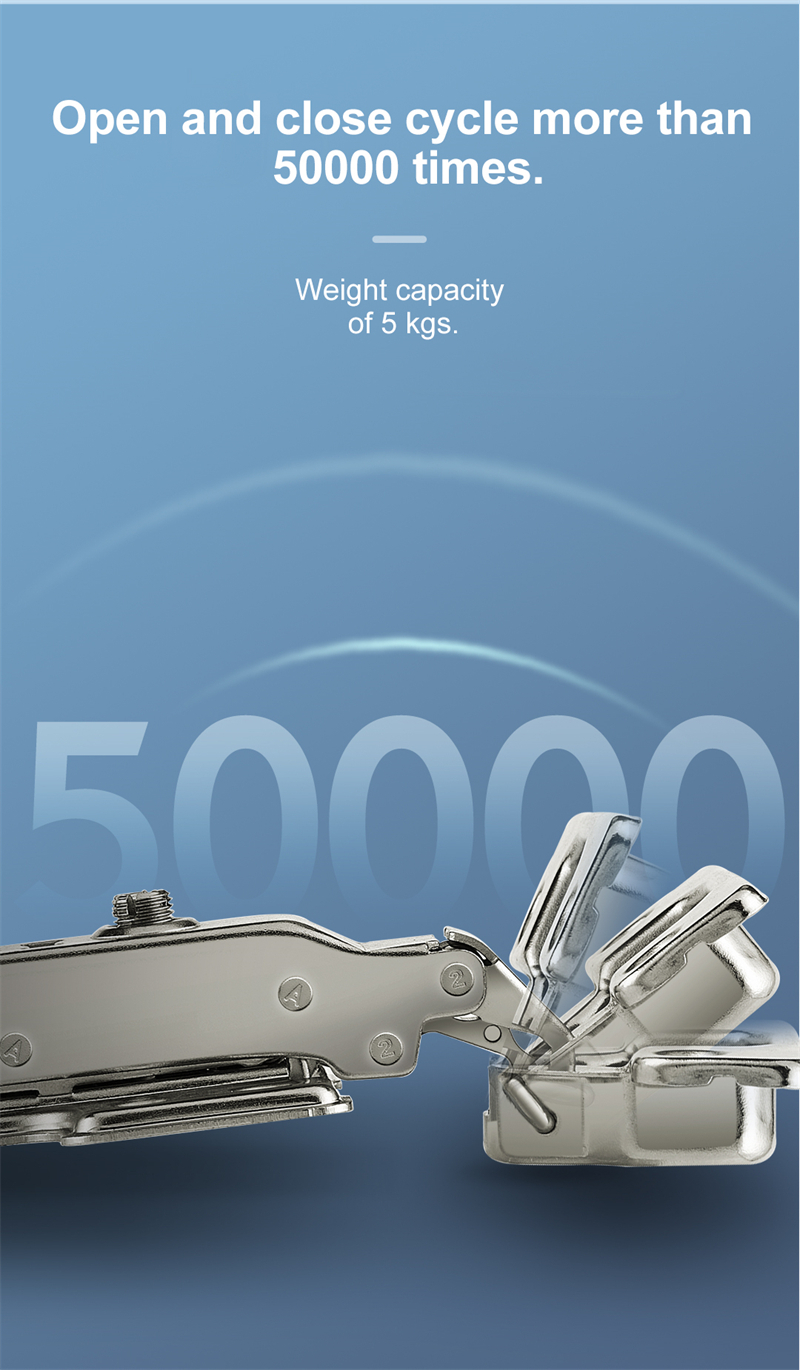 Hydraulic Door Hinge Clip On Soft Closing Hinges Cabinet Door Hardware 4 Hole Hinge