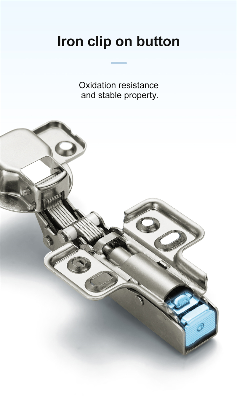 Hydraulic Door Hinge Clip On Soft Closing Hinges Cabinet Door Hardware 4 Hole Hinge