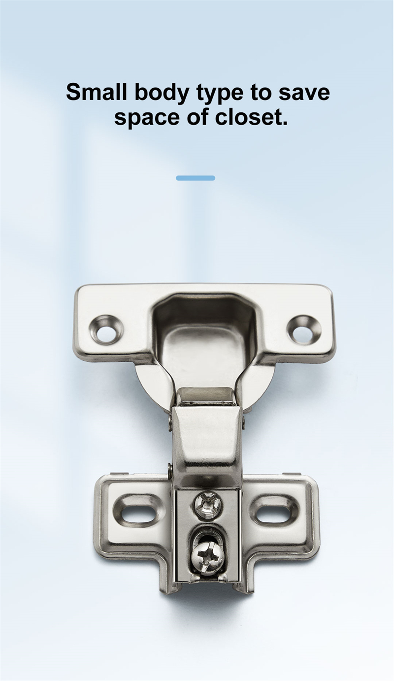 American Short Arm Hinge 35mm Furniture Hardware 2D Hinge Concealed Door Hinge with Hook