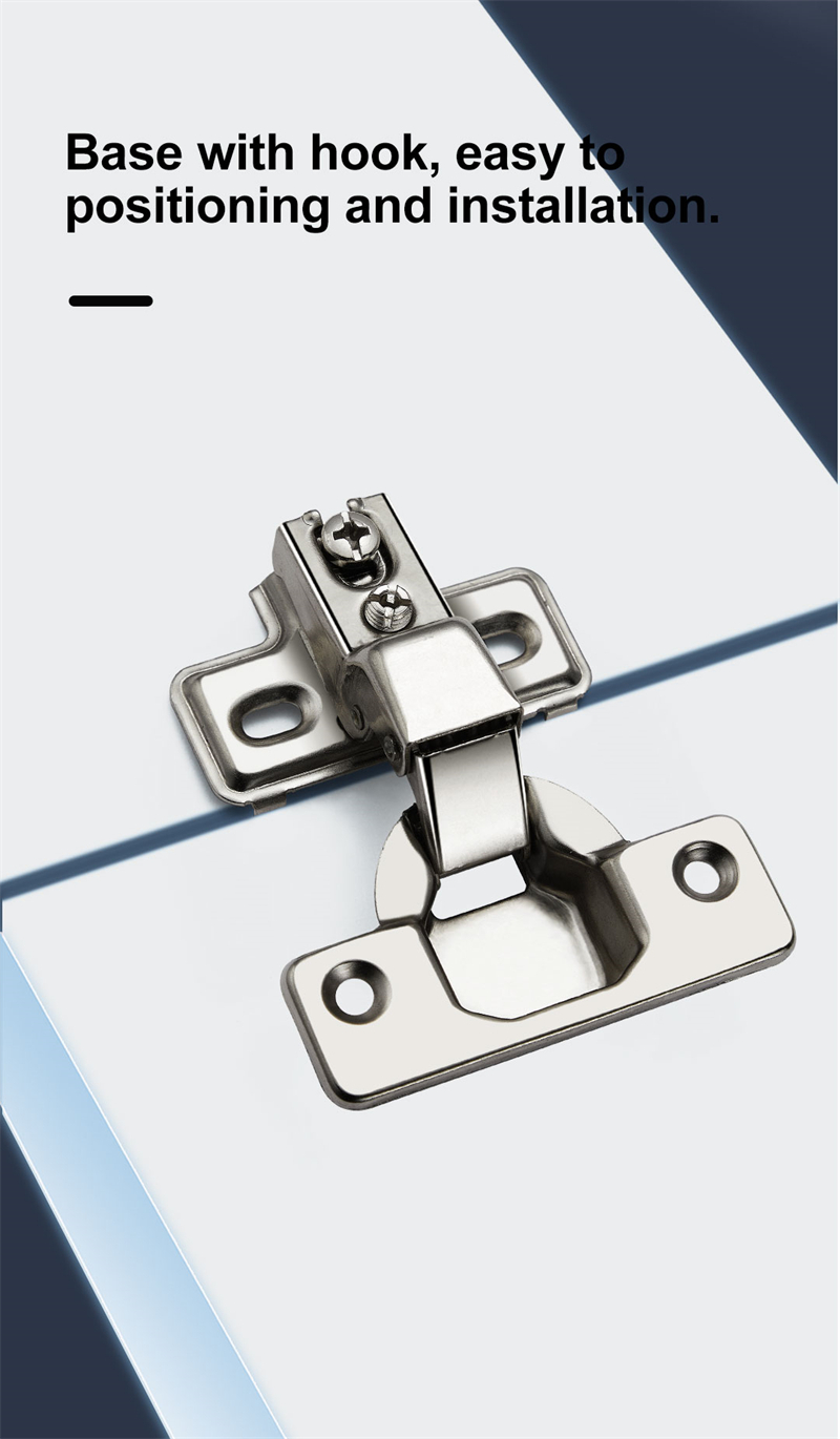 American Short Arm Hinge 35mm Furniture Hardware 2D Hinge Concealed Door Hinge with Hook