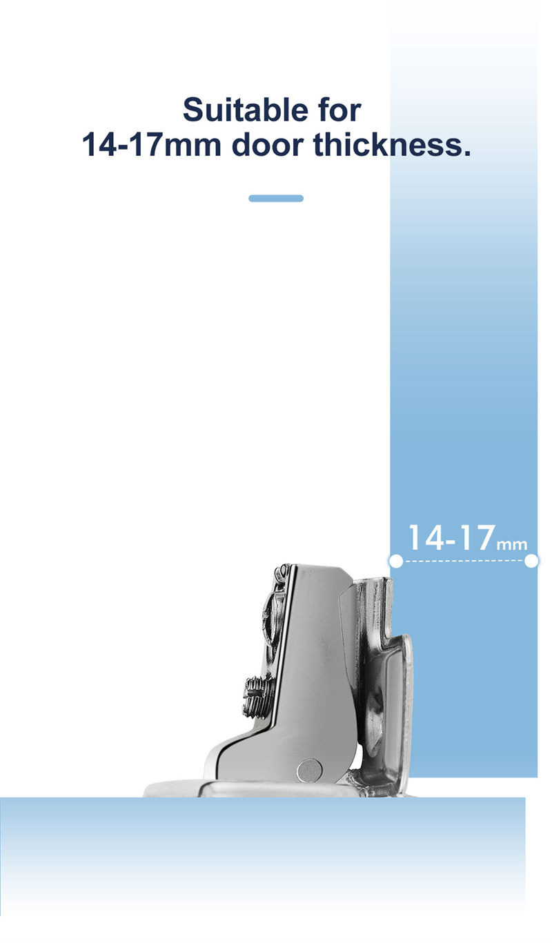 American Short Arm Hinge 35mm Furniture Hardware 2D Hinge Concealed Door Hinge with Hook