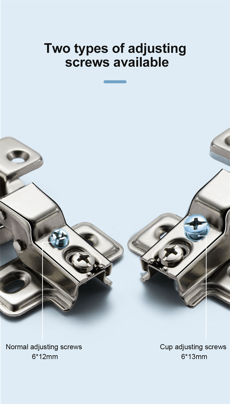 American Short Arm Hinge 35mm Furniture Hardware 2D Hinge Concealed Door Hinge with Hook