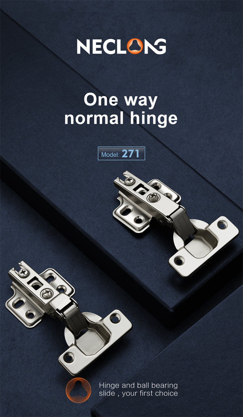 One Way Normal Hinge Slide-on Soft Close 35mm Cup Furniture Fitting Hinge for Kitchen Cabinet