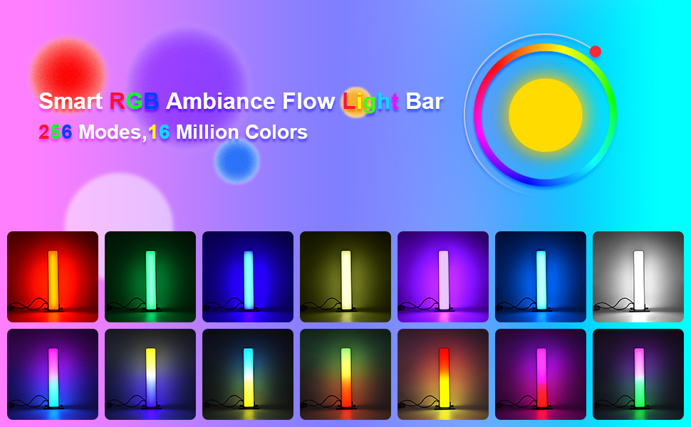 XRTECNA Hot sell 2PCS Flow Light Bar APP Control Smart LED Light