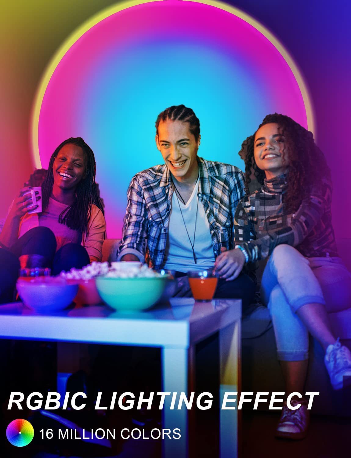 XRTECNA Tuya Smart Sunset Lamp Night Light Sunset Projector Table Lamp APP Remote