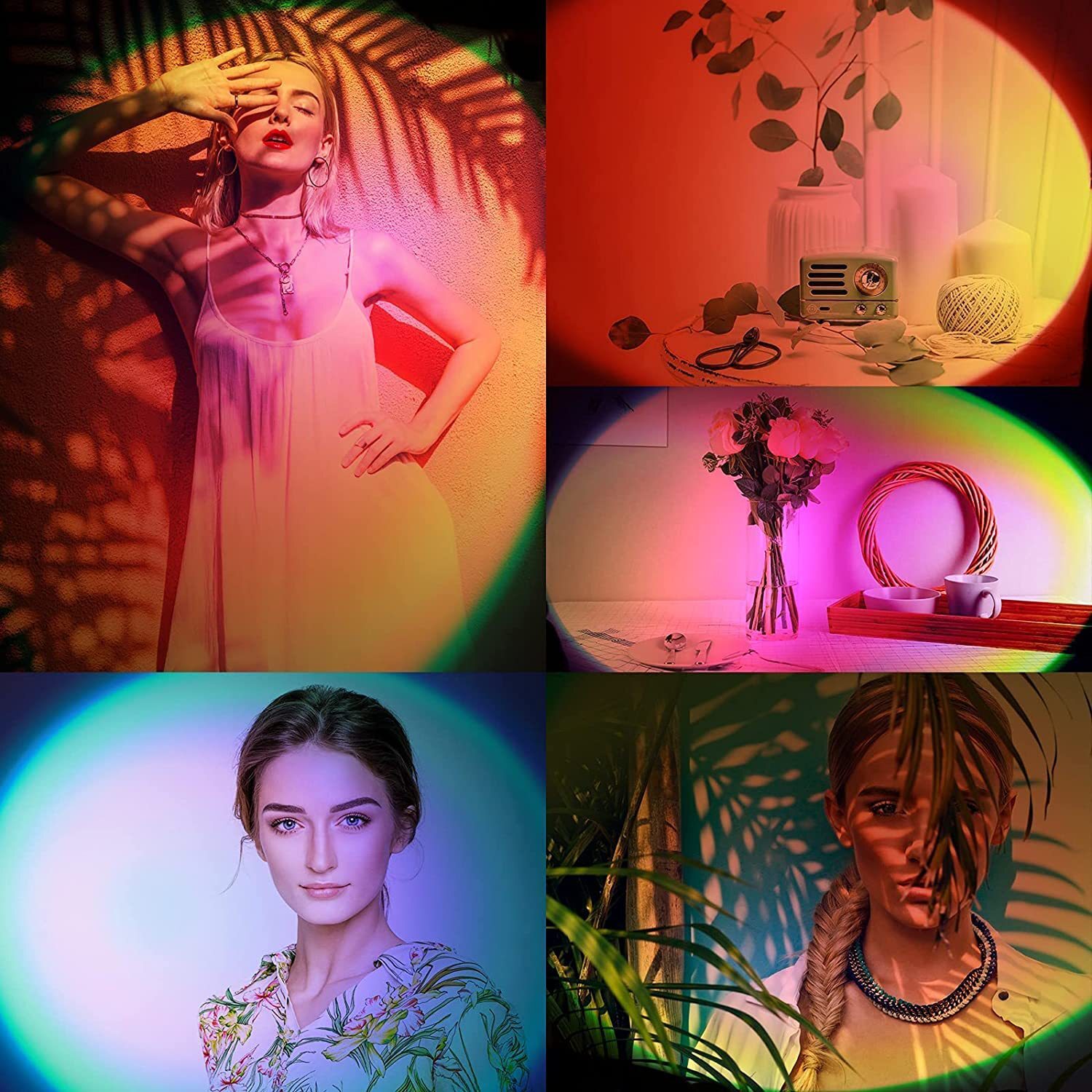 XRTECNA Tuya Smart Sunset Lamp Night Light Sunset Projector Table Lamp APP Remote