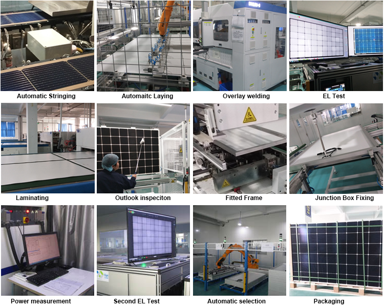 Edobo 350w 380w Solar Panels Monocrystalline high efficiency solar panel and battery kit for industrial