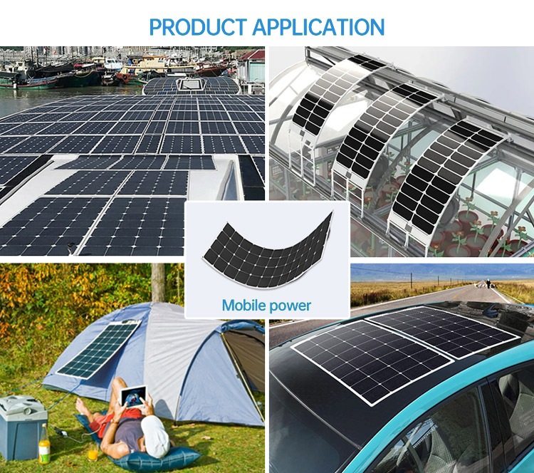 High efficiency ETFE Flexible solar panel 120w 150w 180w 200w bendable mono Flexible solar panel