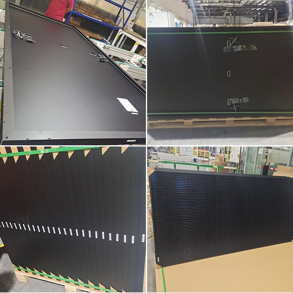 Half-Cell Single-Glass Full-Black Monocrystalline Silicon Solar Panel 380-400W