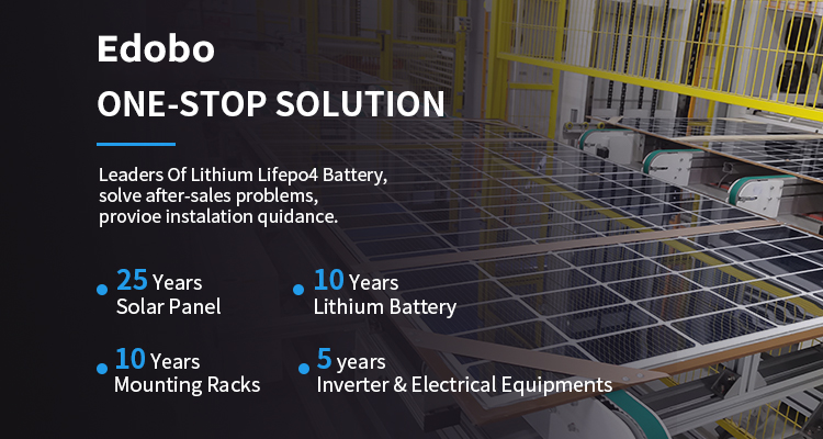 Edobo solar off grid 5kw with mono Solar Panel reliable quality solar power system