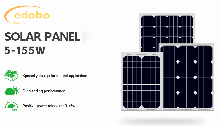 Edobo 150w solar panel high efficiency kwh per solar panel for industrial