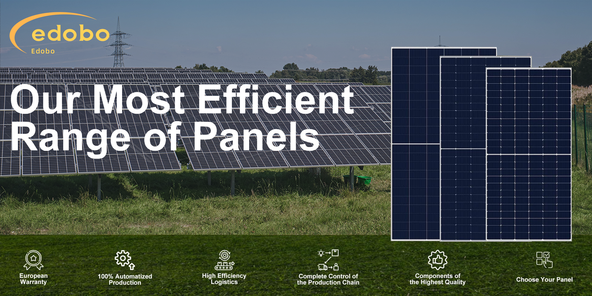 Edobo 350w 380w Solar Panels Monocrystalline 2023 hot sell N-type solar panels