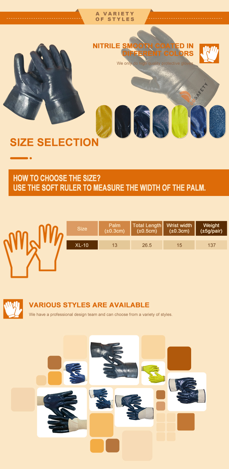Heavy Duty Blue Nitrile Full Dipped Gloves with Safety Cuff - DCN404 Heavy Duty Blue Nitrile Full Dipped Gloves with Safety Cuff - DCN404 gloves,nitrile gloves,nitrile coated gloves,work gloves,heavy duty glove,oil resistant gloves,nitrile safe gloves,antti-static heavy duty gloves,Cotton With Nitrile Gloves