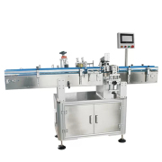 Oil bottle labeling machine