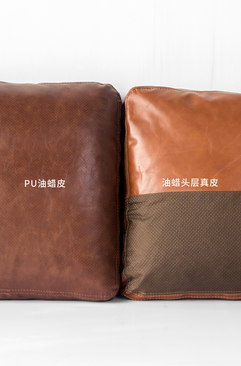 TPZ002 Luxury brown leather retro club couch Nordic design sofa set  