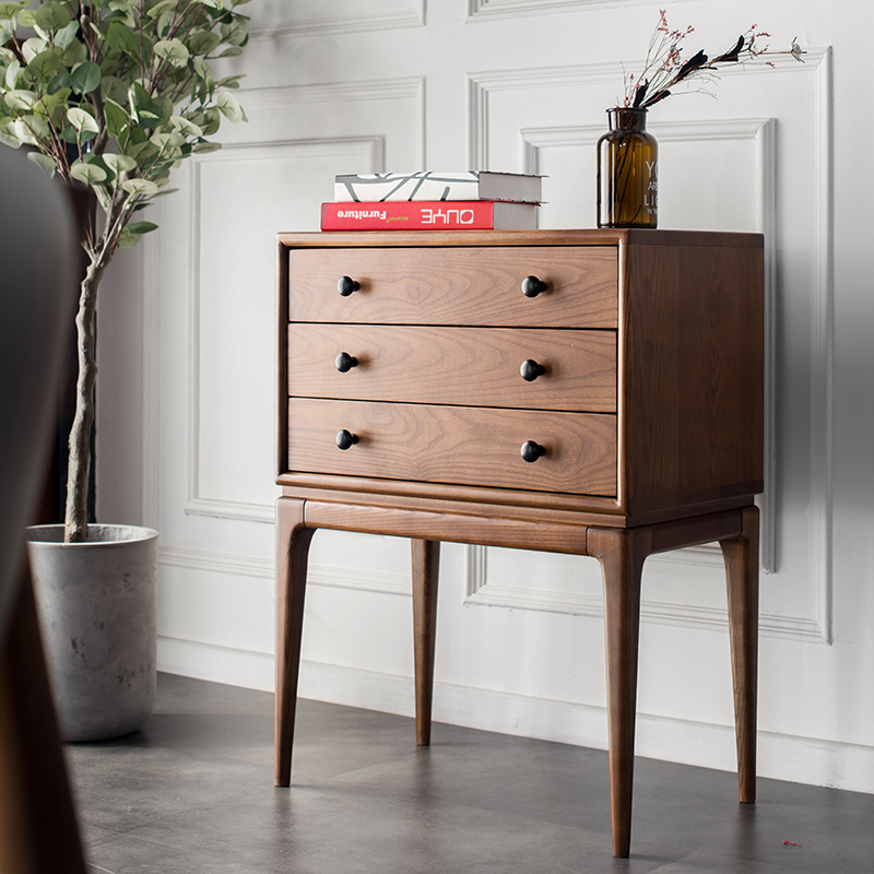 TPZ015 Modern walnut colr ash wood stylish living room bedroom chest cabinet  