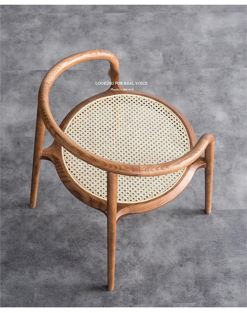 TPZ035 Nordic solid wood with rattan dining chair  