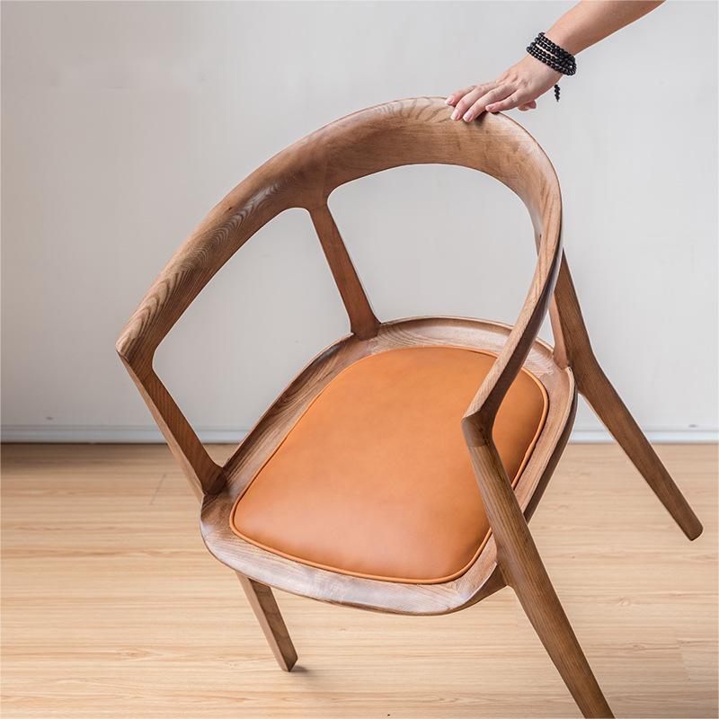 TPZ062 solid wood modern luxury dining room furniture leather seat cushion dining chair luxury modern walnut frame cow leather seat cushion dining chair walnut chair,dining chair,modern dining set