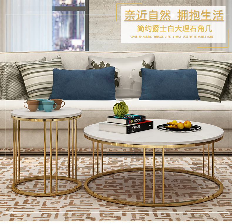 GXY6039 low price gold metal small Round Coffee Table side table with marble top luxury contempoary gold metal small Round Coffee Table side table with marble top foshan coffee table,guangzhou coffee table,shenzhen coffee table,India furniture,Dubai furniture