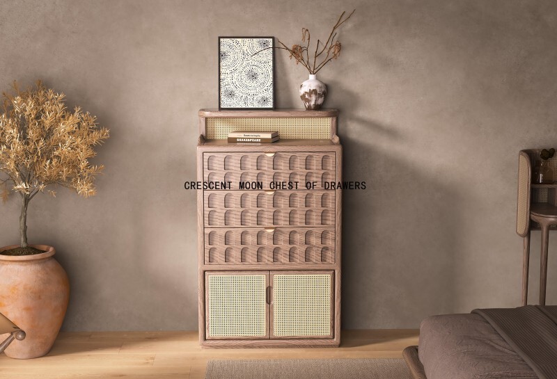 TBG-G05 natrual wood rattan 5 drawers chest cabinet unique modern natrual solid wood rattan bedroom 5 drawers chest cabinet buffect cabinet,console cabinet,cupboard,sidebaord,living room cabinet\,5 drawers chest cabinet