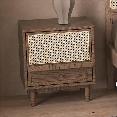TGB-TC24 night stand bed side table  luxury modern Nordic natrual wood rattan bedroom furniture night stand luxury bedroom furniture,modern nodic bedside table,rattan bedroom furniture for hotel,special modern new furniture