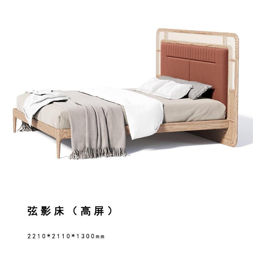 TBG-W03 king size solid wood rattan bed set with red head board modern Asia style queen king bed set with red headboard for villa hotel waibi saibi bedroom set,hotel bedroom  set,nordic bedroom furniture,king size bedroom set,hand made bedroom set,solid wood and rattan king size bed