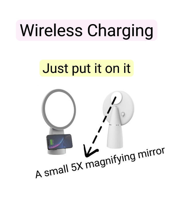 2000mAh Makeup Mirror with Mobile Wireless Charger supplier
