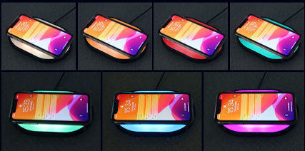 Wireless Charger Cable Length 1m Fast Charging Colorful Discoloration LIght For Iphone 12/13 supplier