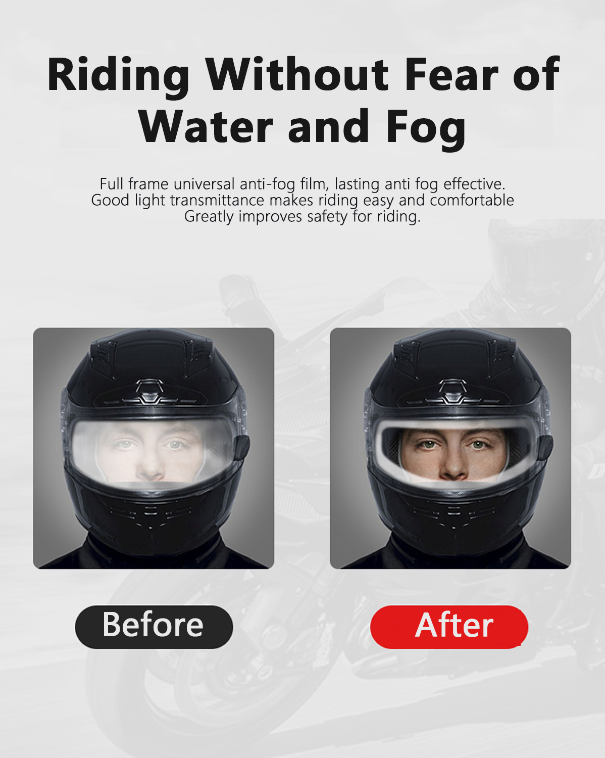 SiriusMoto Universal Adhesive Antifog Visor Insert