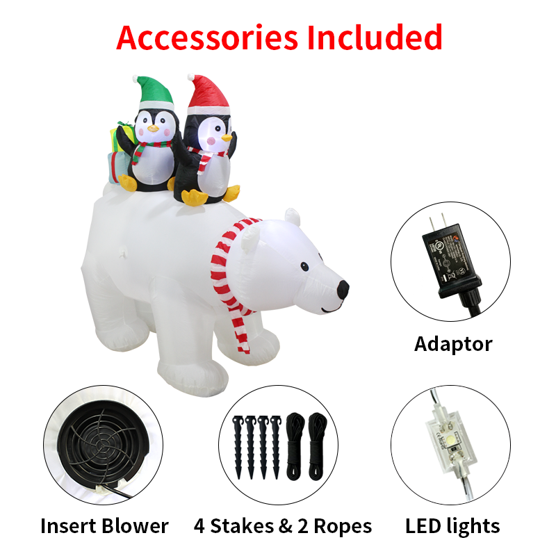 christmas inflatable polar Bear low price with high quality for LED Light Outdoor Garden large ornaments Christmas Inflatable Polar Bear decoration christmas inflatable polar Bear,christmas inflatable penguin