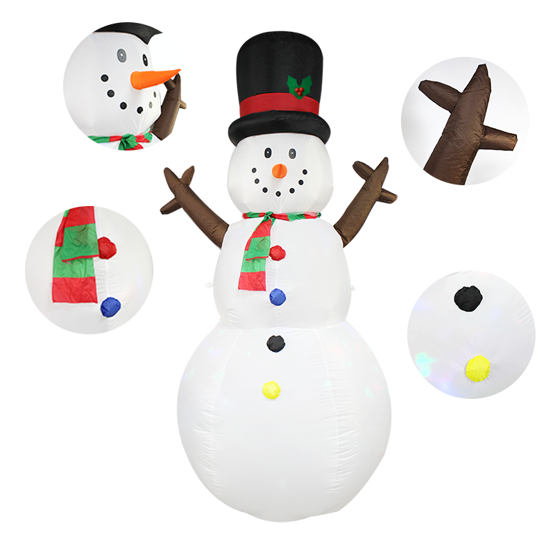 Snowman Colorful Rotate Dolls bauble LED Light Outdoor indoor lawn  holiday Snowman Model Christmas inflatables decoration Colorful Rotate Dolls,Snowman