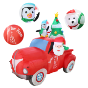 santa claus car christmas tree