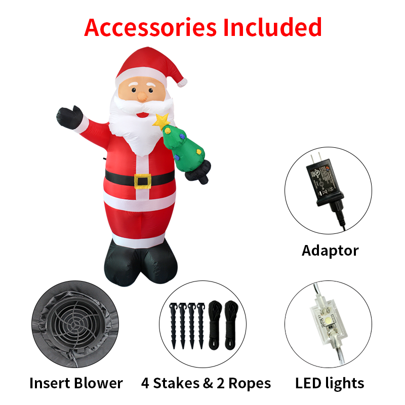 Santa Claus low price 8ft indoor Outdoor LED Lights Santa Claus Christmas inflatable Decoration Santa Claus,Christmas Inflatable