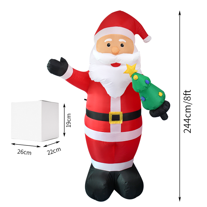 Santa Claus low price 8ft indoor Outdoor LED Lights Santa Claus Christmas inflatable Decoration Santa Claus,Christmas Inflatable
