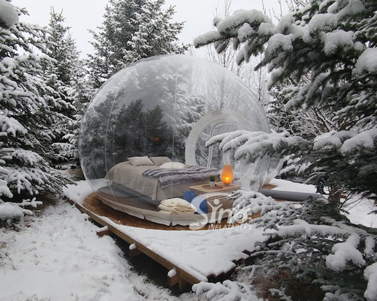 Dome Inflatable Bubble 4 meters Dia clear dome inflatable bubble lodge hotel with silent blower for resort glamping from China inflatable tent factory Dome Inflatable Bubble,Inflatable Tent