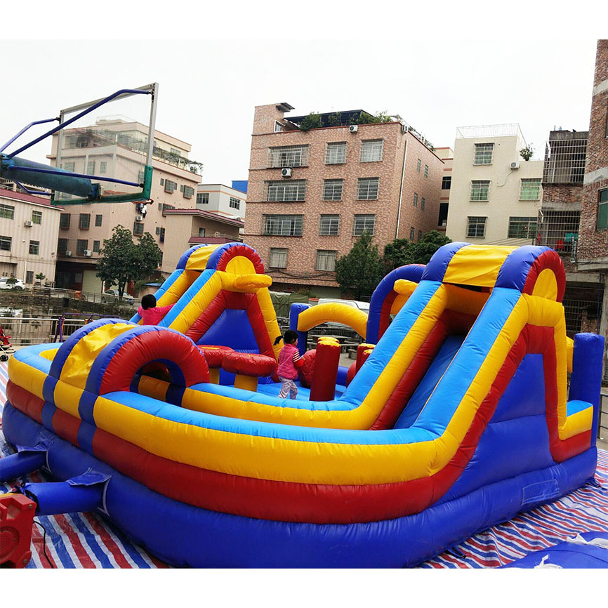 Inflatable Bouncer Castle Outdoor Amusement Park Kid Obstacle Course Inflatable Bouncer Castle Children Inflatable Trampoline Slide Inflatable Bouncer Castle,Inflatable Trampoline Slide