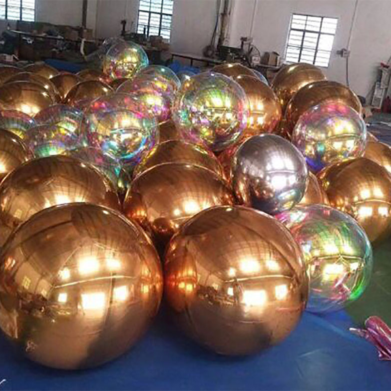Mirror Ball Direct sales by factory gold disco ball mirror inflatable mirror balls  kids 100 cm light outdoor inflatable mirror ball decora Mirror Ball Decora,Mirror Ball