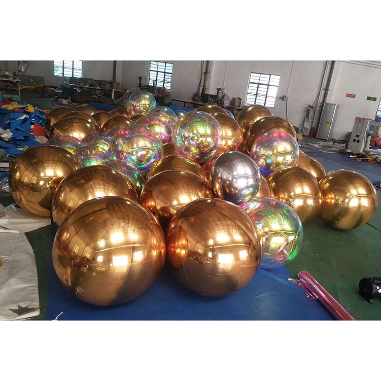 Mirror Ball Direct sales by factory gold disco ball mirror inflatable mirror balls  kids 100 cm light outdoor inflatable mirror ball decora Mirror Ball Decora,Mirror Ball