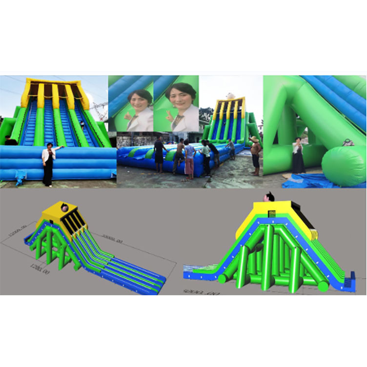 Water Park Slide Factory New Design Commercial Summer Large  Durable Inflatable Jumping Water Park Slide For Sale Rental Business Water Park Slide,Inflatable Jumping Slide
