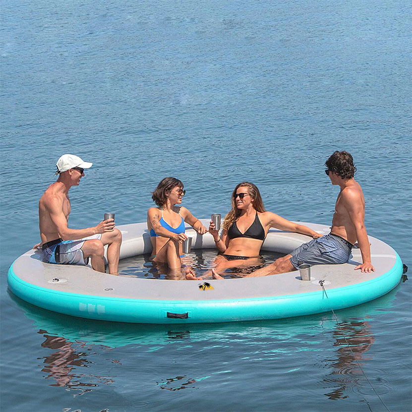 Jellyfish pool 2024 Jellyfish Protection Floating ocean pool Yacht swimming  Inflatable Sea Pool With Net Jellyfish pool,Floating ocean pool