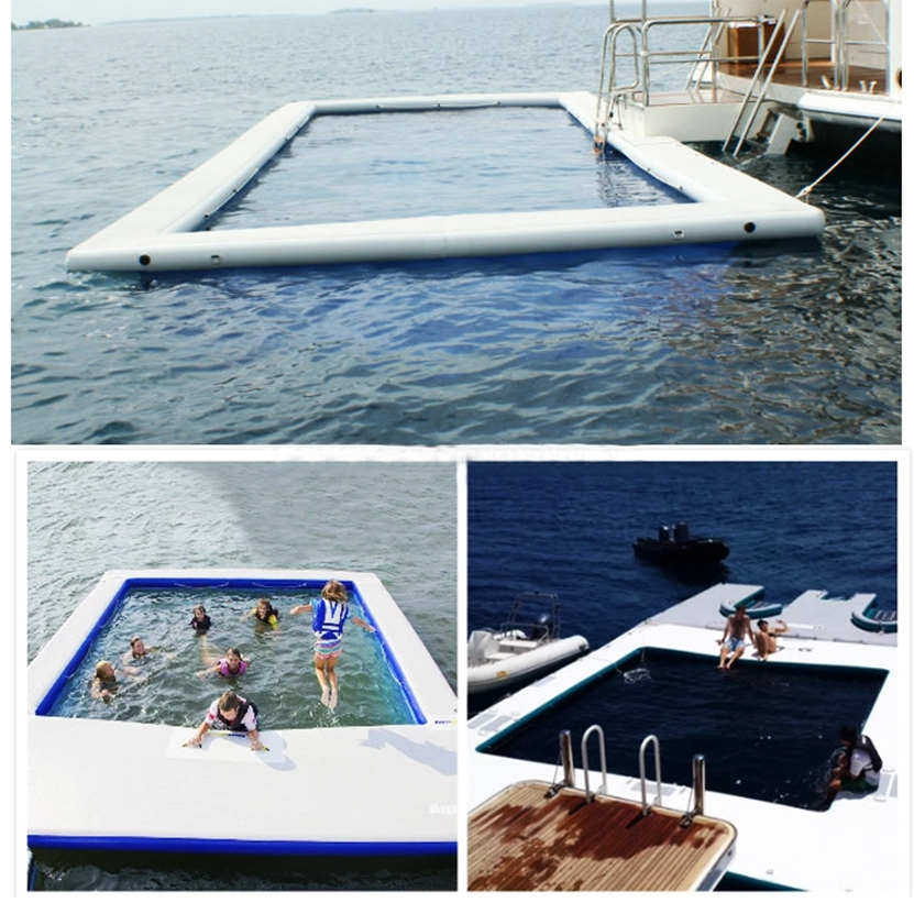 sea pool Factory customised jellyfish Protection Floating ocean pool Yacht swimming  Inflatable Sea Pool With Net sea pool,floating pool