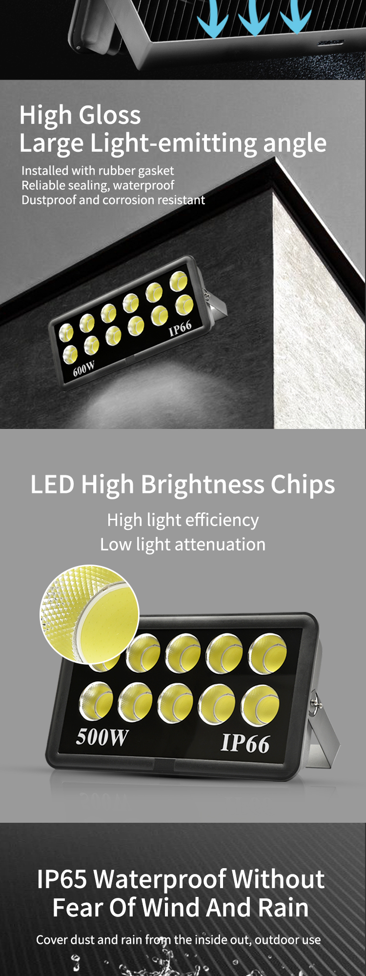LD-TG-GTQ01 400w 500w 800w 1000w COB flood light led floodlight 600W cob led flood lights