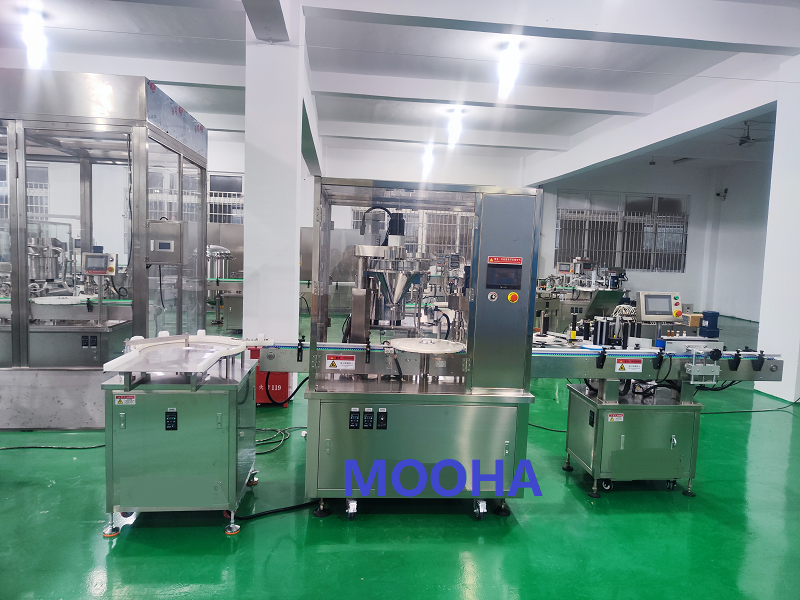 0.1g-500g Small powder vial filling line( Bottle Powder Filling/Capping/labeling Machine) 