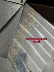 Sliver card sheet, Rainbow Card Foil Sheet, Silk Rainbow Effect Card, Silver Rainbow Card Material,Rainbow Silk Foil Sheet